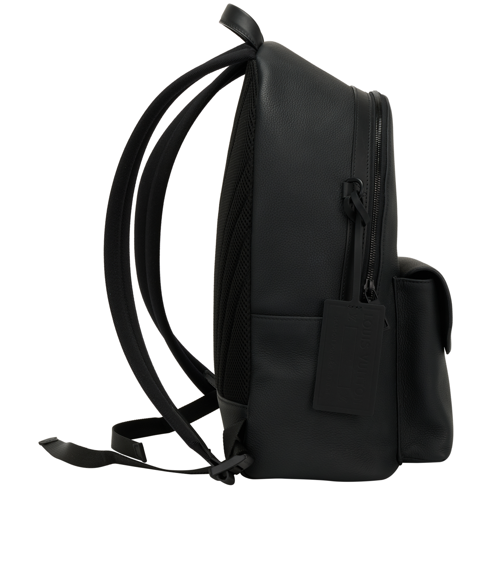 Takeoff Backpack, &pound;1,200, Handbags, Black, Leather, Side view